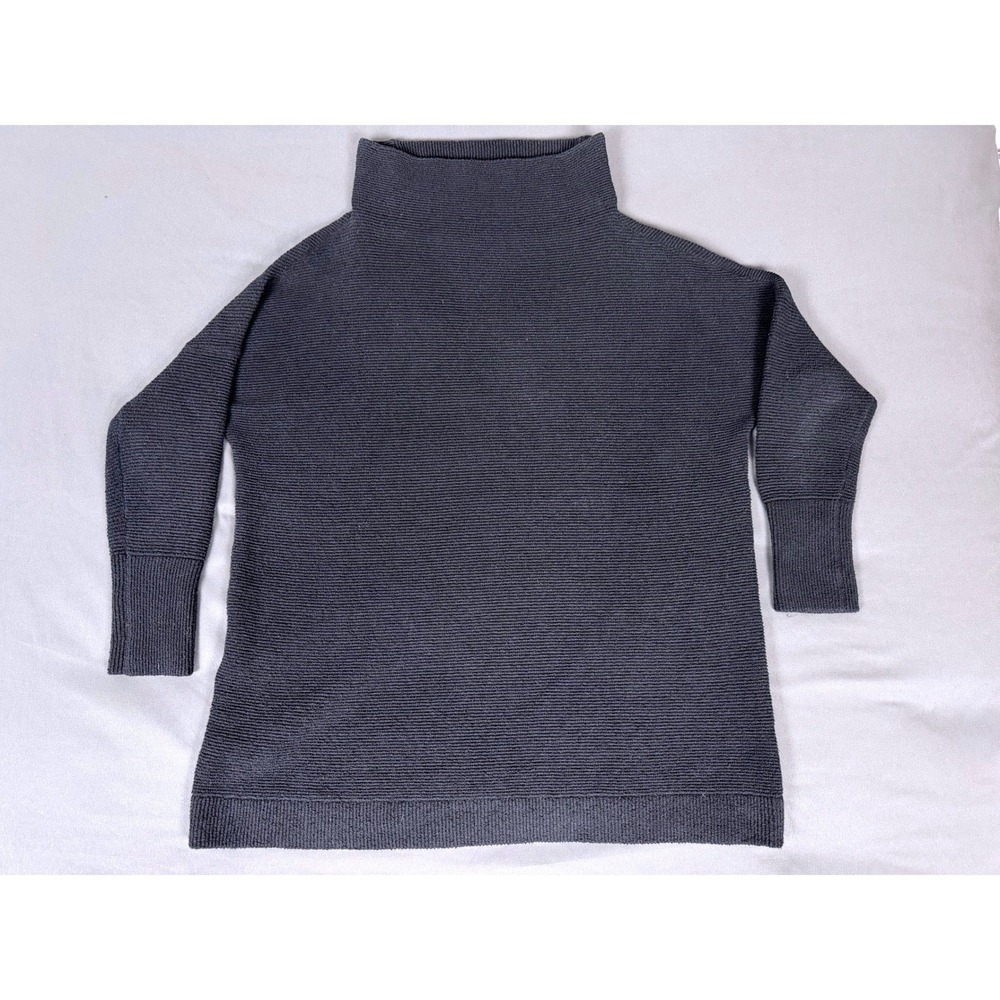 Free People Ottoman Slouchy Oversized Womens XS Grey Ribbed Mock Neck Sweater